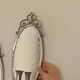 Pair of Swedish Tin Wall Sconces, Mid-Century Style with Mirror by Svenskt - Tenn