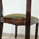 Art Decò dining chairs in walnut and fabric, 1940