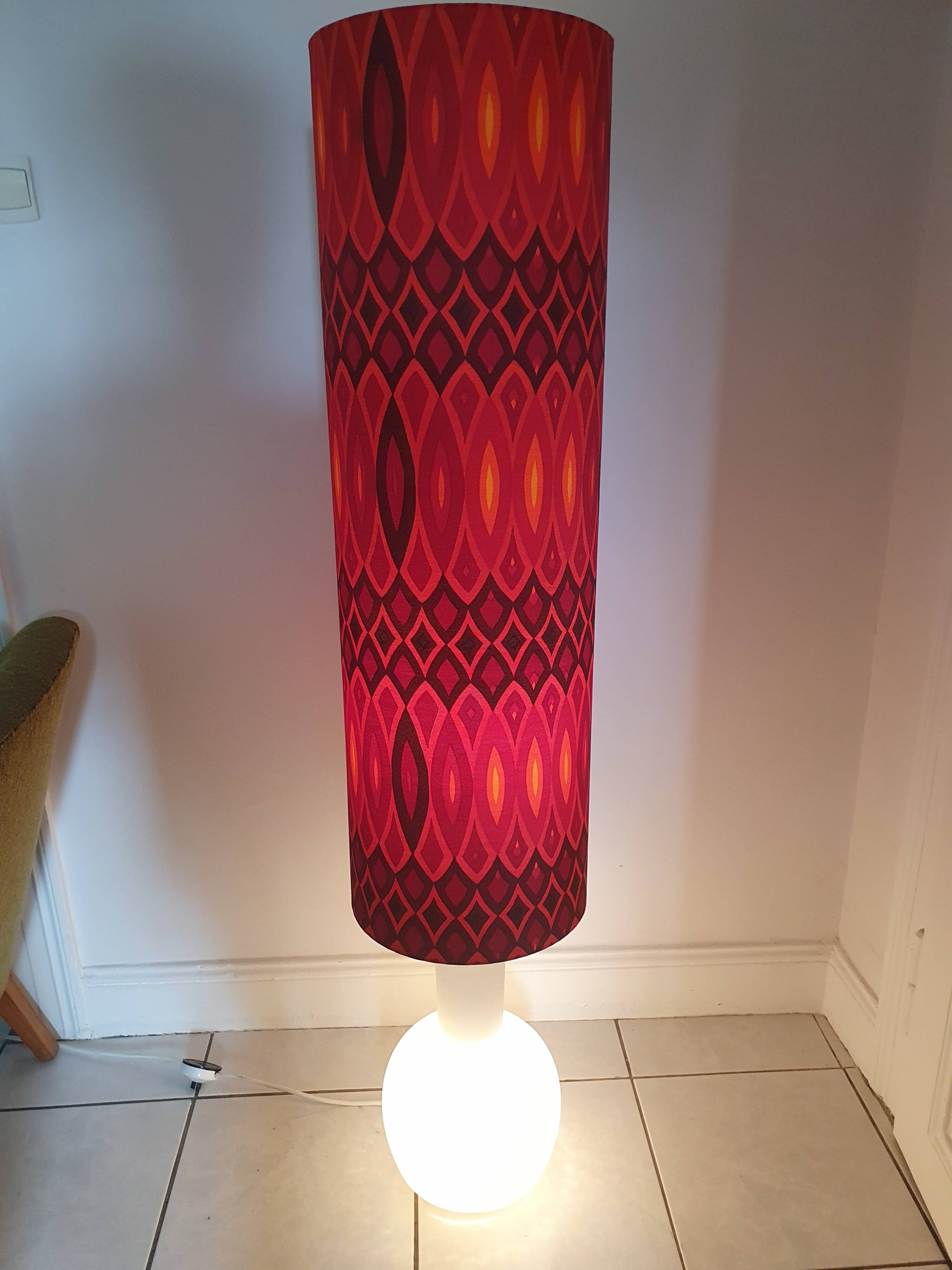 Doria Leuchten 2-light opaline floor lamp