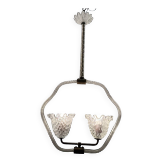 Murano Glass Barovier Light Pendant 1950’s