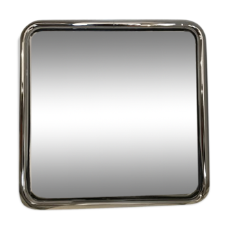 Chrome steel mirror 1970 - 60x60cmvbar