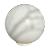 Art Deco globe in white opaline