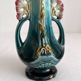 Vase soliflore en barbotine art nouveau fin XIXe