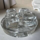 Bougeoir chauffe plat en cristal