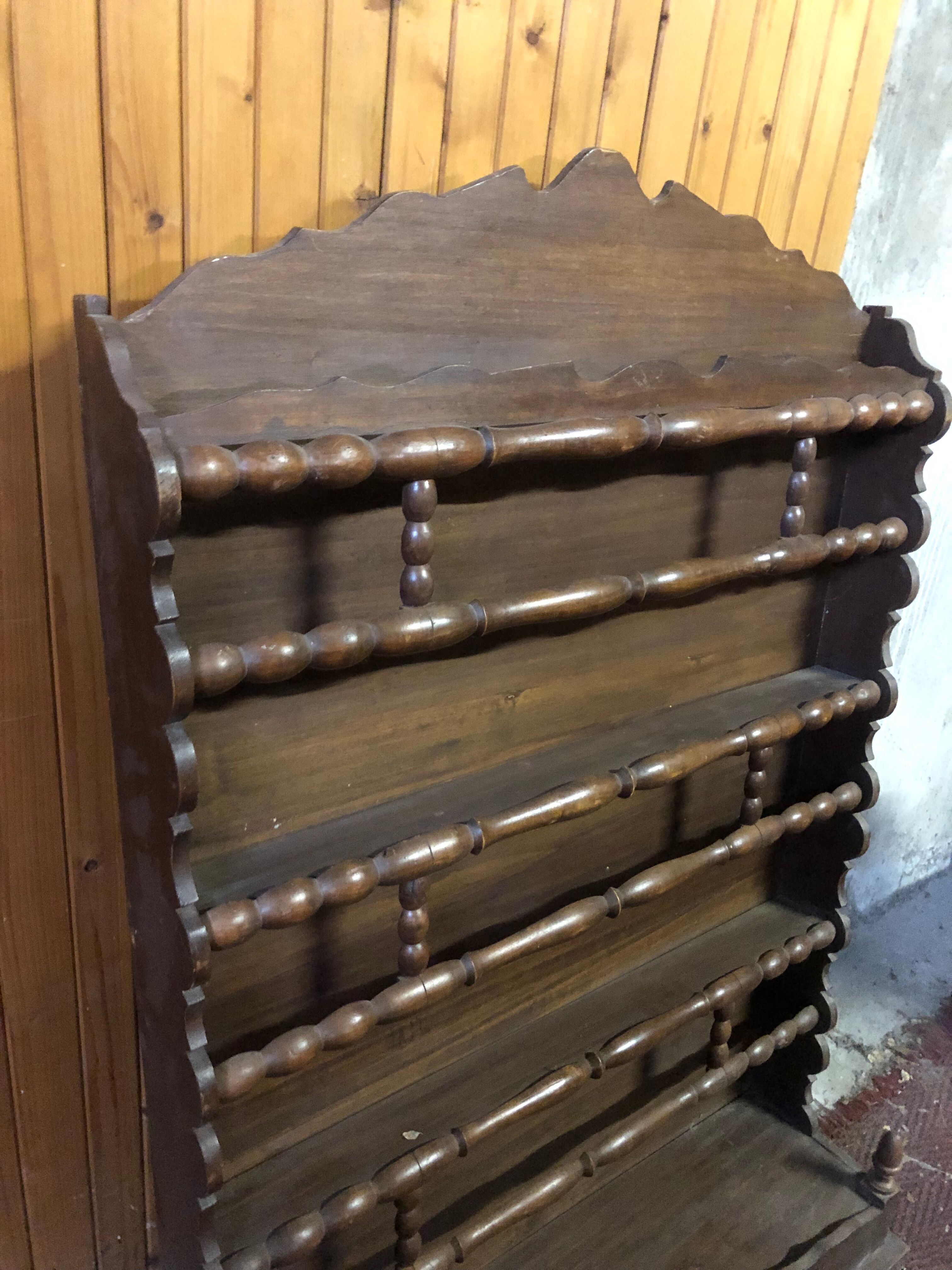 Walnut shelf to hang or place on a piece of furniture