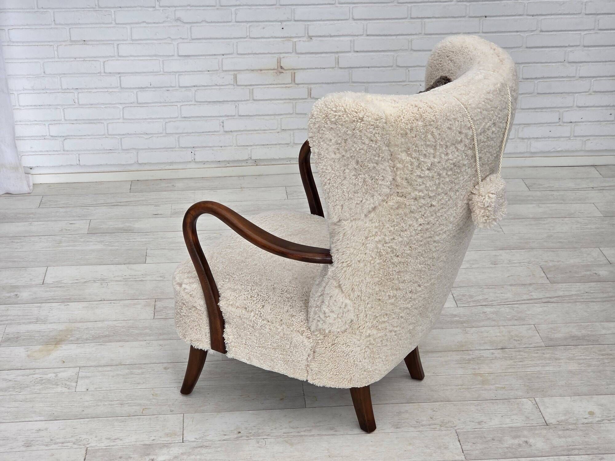 1960s, Danish design by A. Christensen for Slagelse Møbelværk, sheepskin.