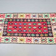 Tapis mural boho vintage Kelim, années 1950