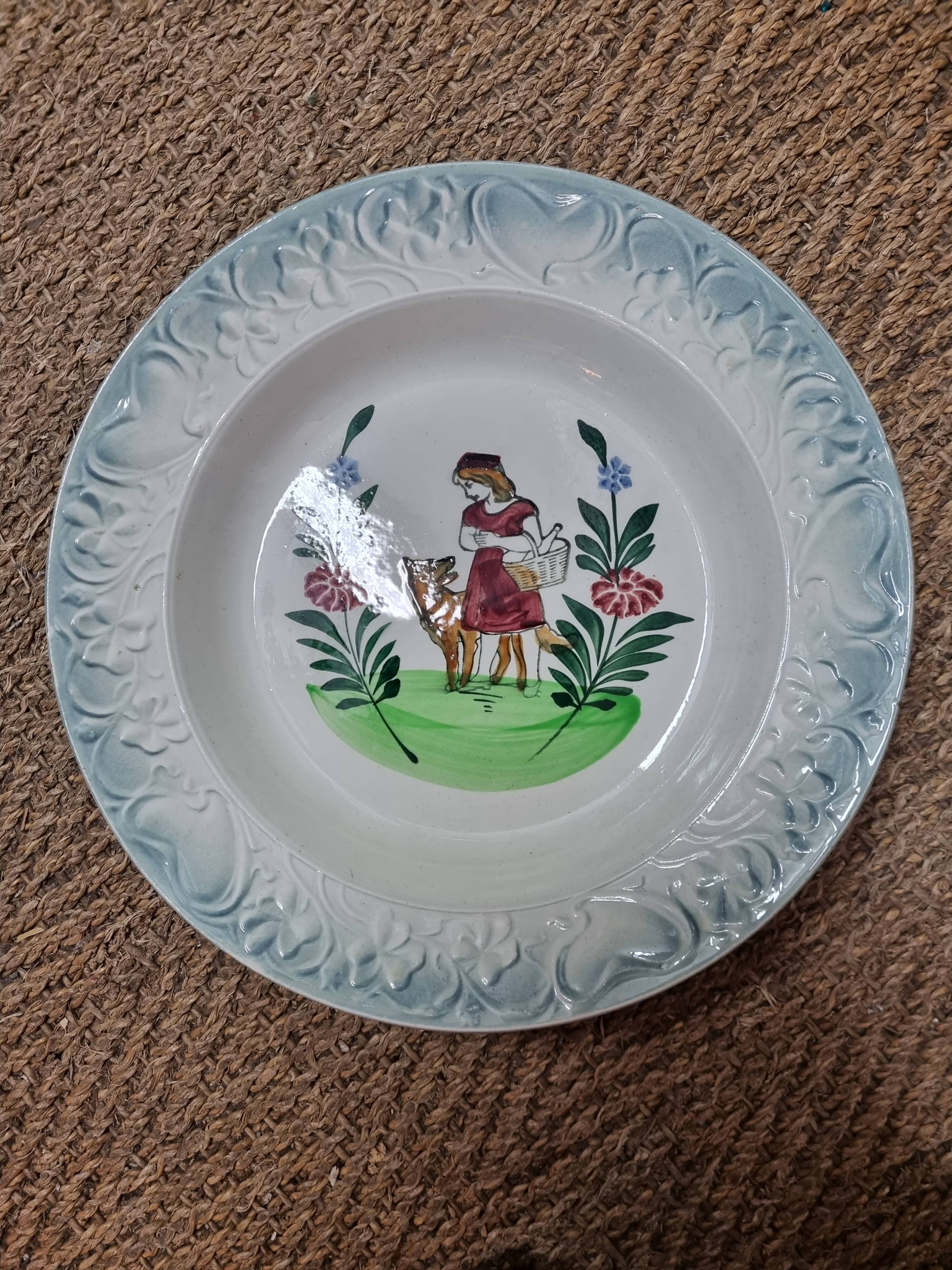 Faience plates Moulin des loups 1940/50