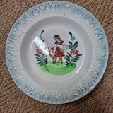 Assiettes en faïence Moulin des loups 1940/50