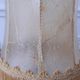 Old lamp in gilded steel and mother-of-pearl lampshade 60-70s