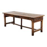Antique French dining table made of fruitwood  from the late 18th century