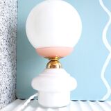 Lampe à poser vintage - opale et opaline