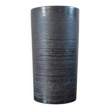 Vintage ceramic cylindrical vase