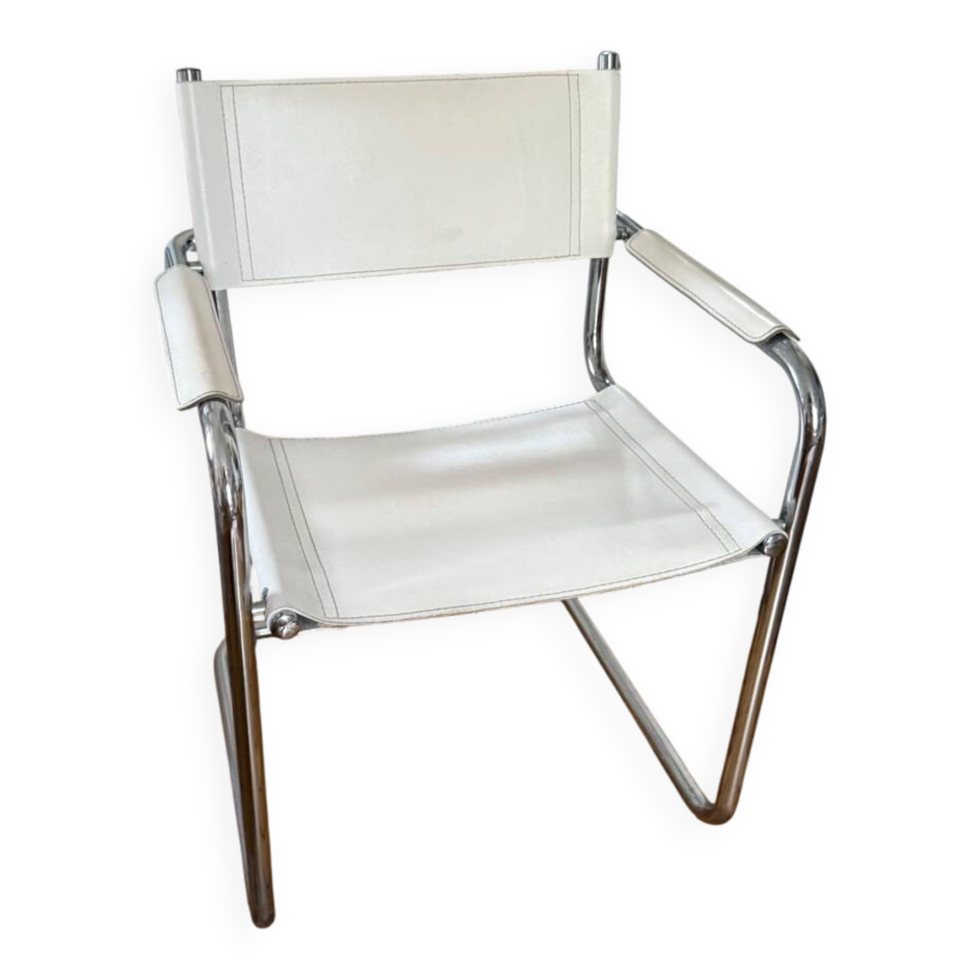 Chrome and leather chair