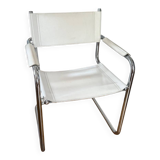 Chrome and leather chair