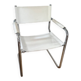 Chaise chromé cuir