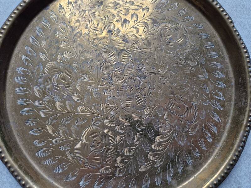 Ancient plate made of copper or brass - India