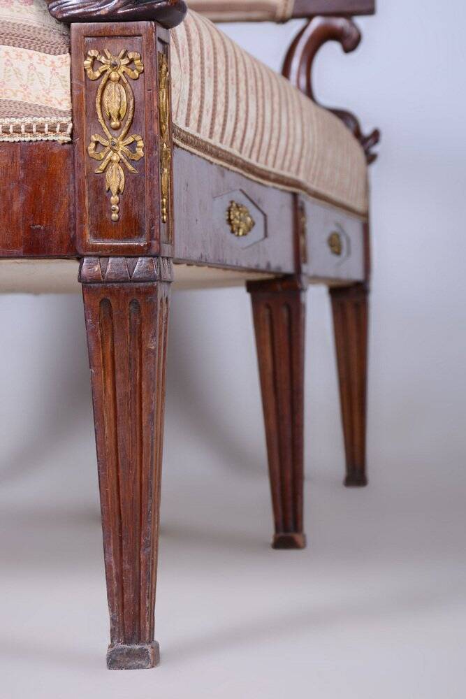 French Empire Mahogany Sofa, 1860s