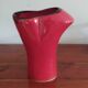 red ceramic designer vase by Les Grottes de Dieulefit