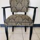 Fauteuil bridge années 50 tissu art déco