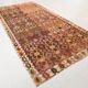 Tapis Kilim couleur terre cuite 212x438Cm, tapis en laine tissé à la main, tapis Oushak