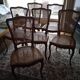 Lot de 6 chaises cannées + housses