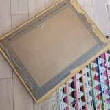 Wooden mirror gilded with gold leaf 48x63cm