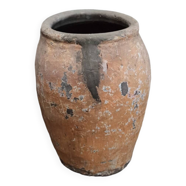 Pot ancien en terre cuite orange — Beyit