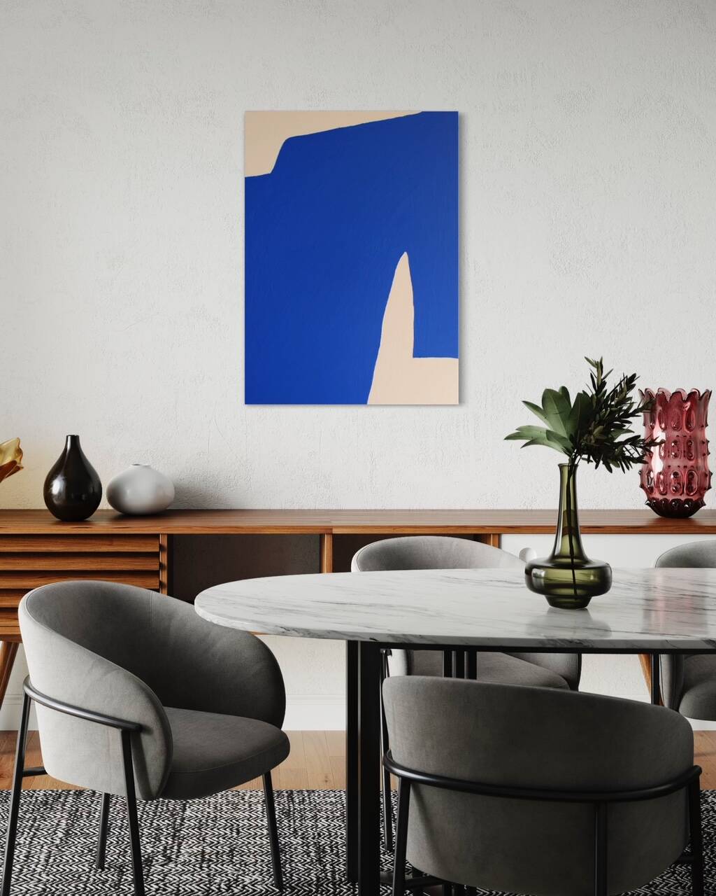 Contemporary abstract Blue Klein 1