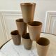 Set of 6 glasses in stoneware Digoin Sarreguemines 70s