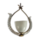 Venetian chandelier in colorless Murano glass, "Vetro à reticello" cut, circa 1950