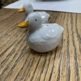 Salt and pepper shaker in duck-shaped earthenware