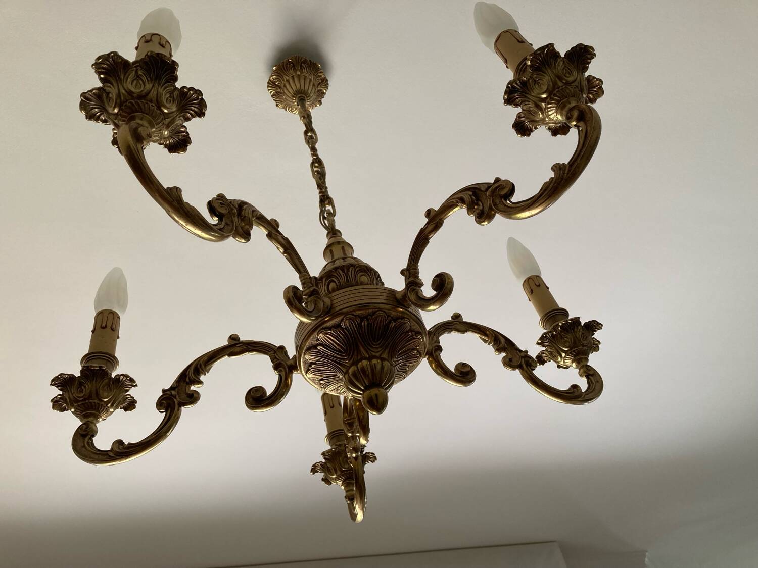 Bronze chandelier 5 branches