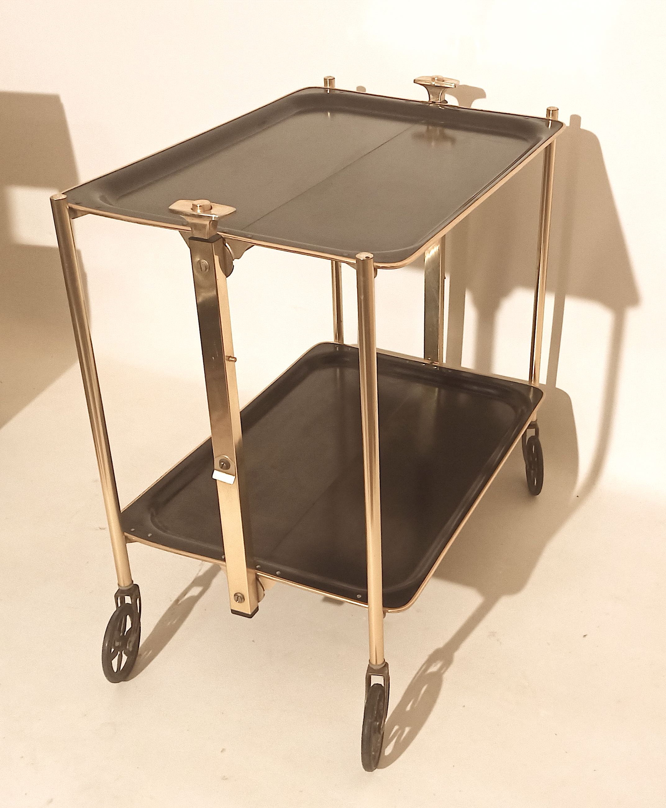 Foldable black foldable rolling service 50s