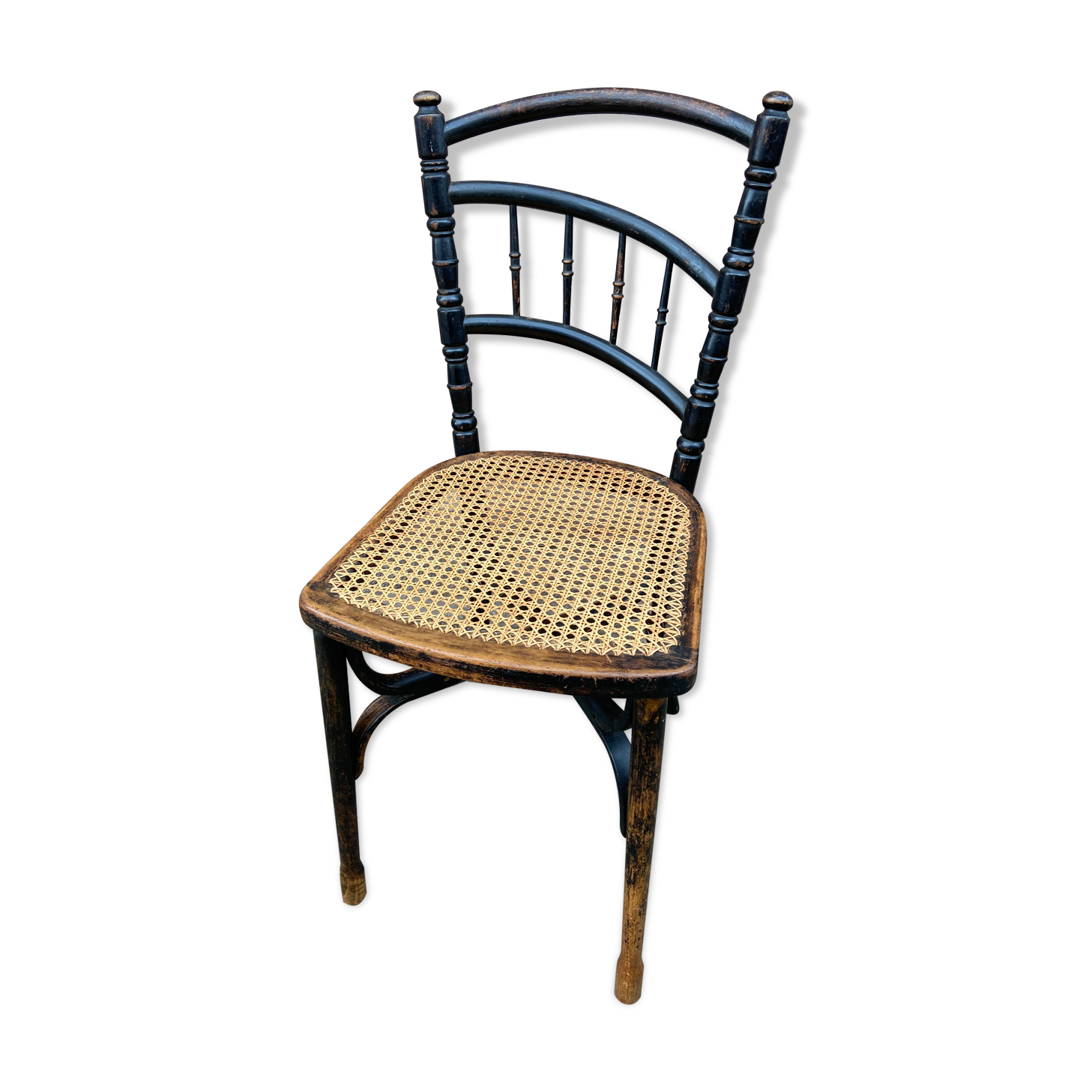 Rare Viennese bistro chair curved wood 1900