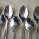 Box of 12 teaspoons in silver metal 18 G