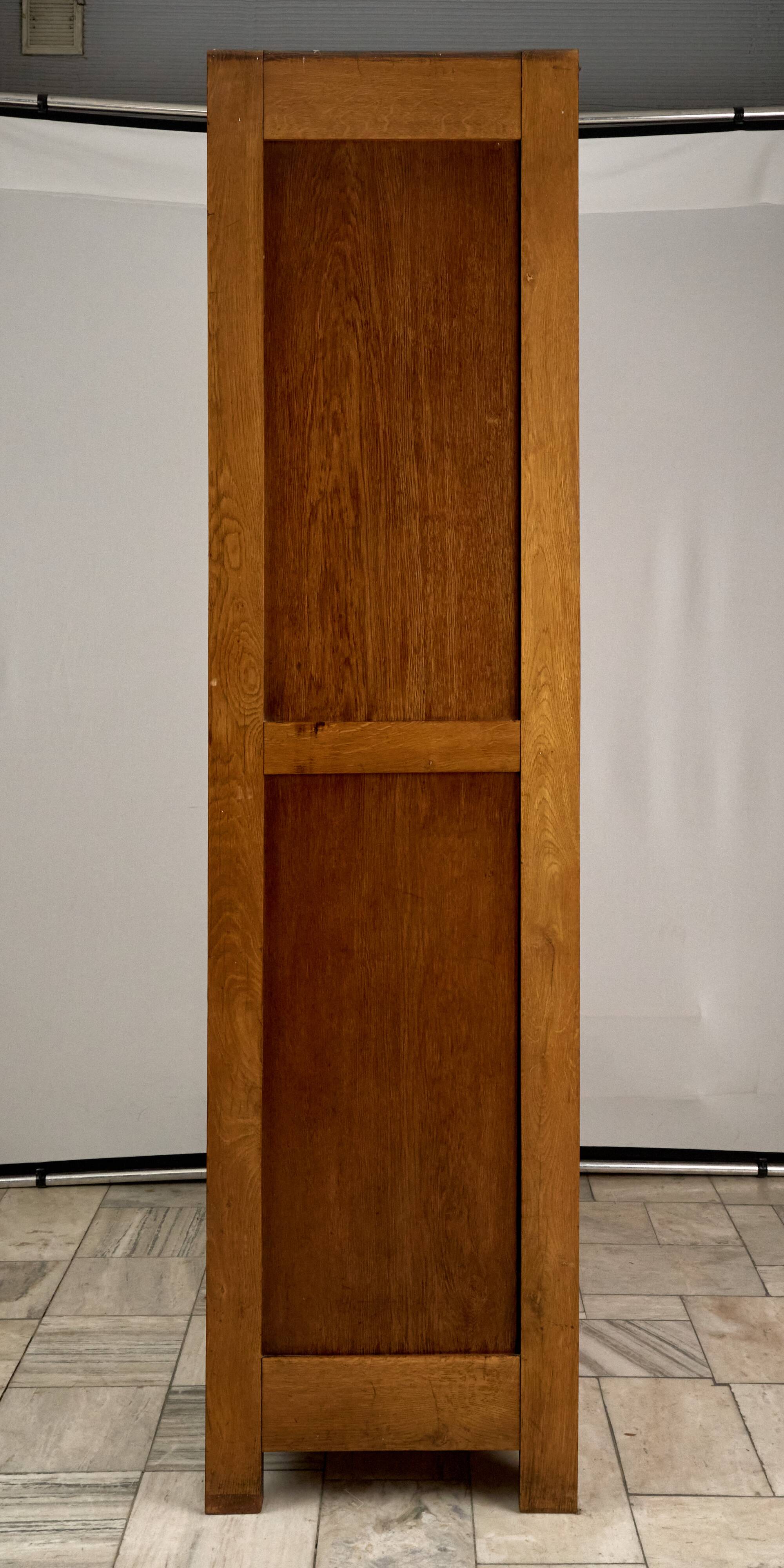 Vintage Wooden Wardrobe, 1930s, Czechoslovakia