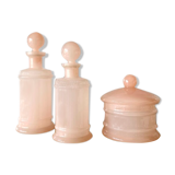 2 vials and 1 jar in powder pink opaline
