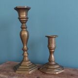 Bronze or brass candlesticks