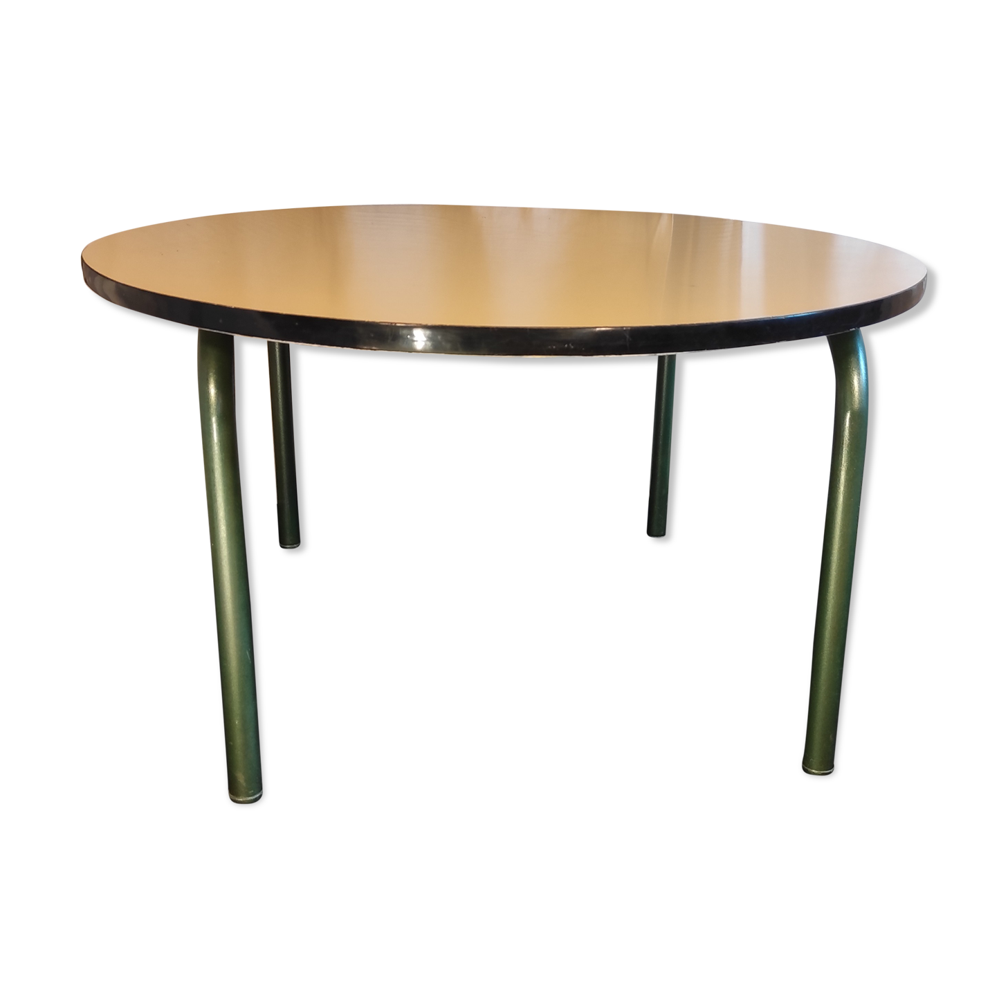 Yellow formica coffee table 1970