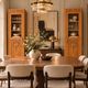 Rare pair of Art Deco glass columns in solid walnut – renovated