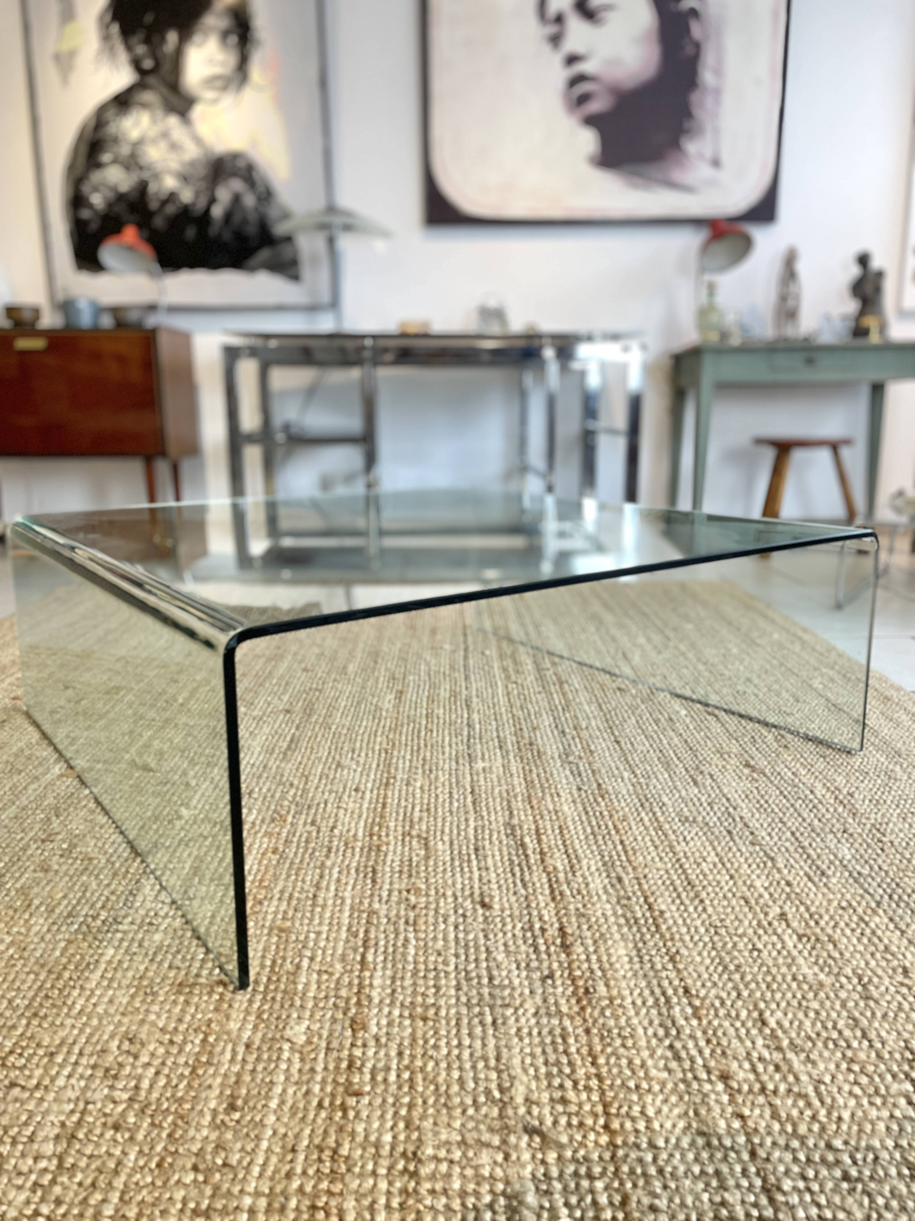 Tempered glass coffee table