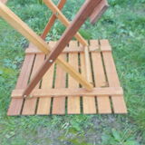 Wood side table slats
