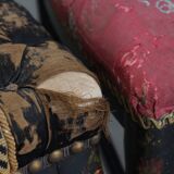 Set of 4 antique French Napoleon III chairs inlaid with mother-of-pearl