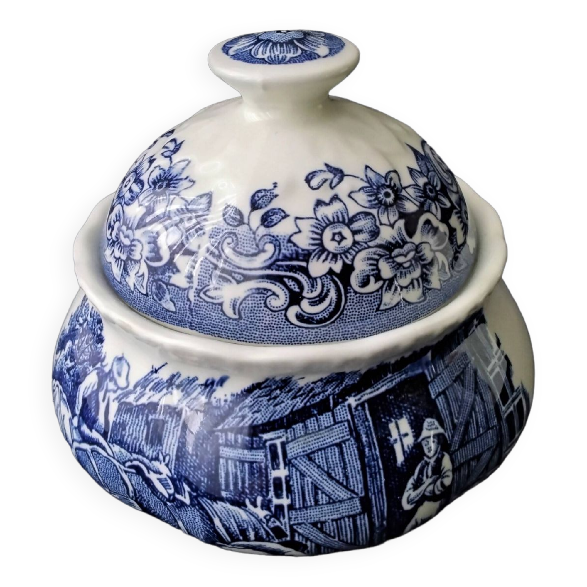 Sucrier en porcelaine Anglaise Royal Tudor
