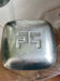 Monogrammed steel catchall, 1970s