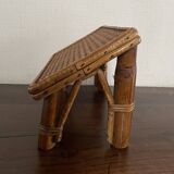 Rattan and canework footrest from the 50s/60s