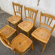 Set de 5 chaises bistrot jaune