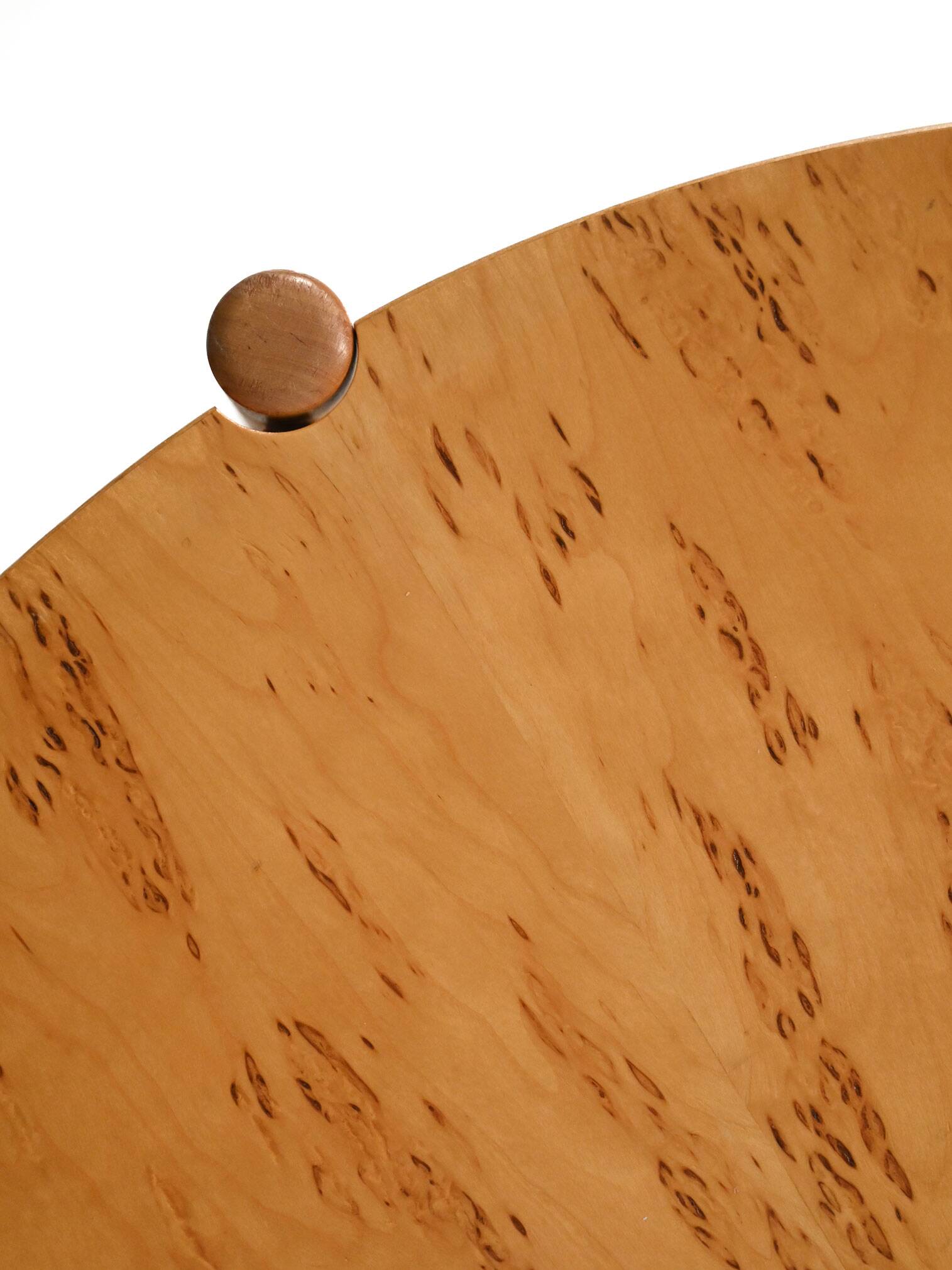 Scandinavian round birch coffee table by Karl Andersson & Söner