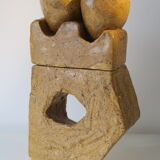 ceramic sculpture in two parts,